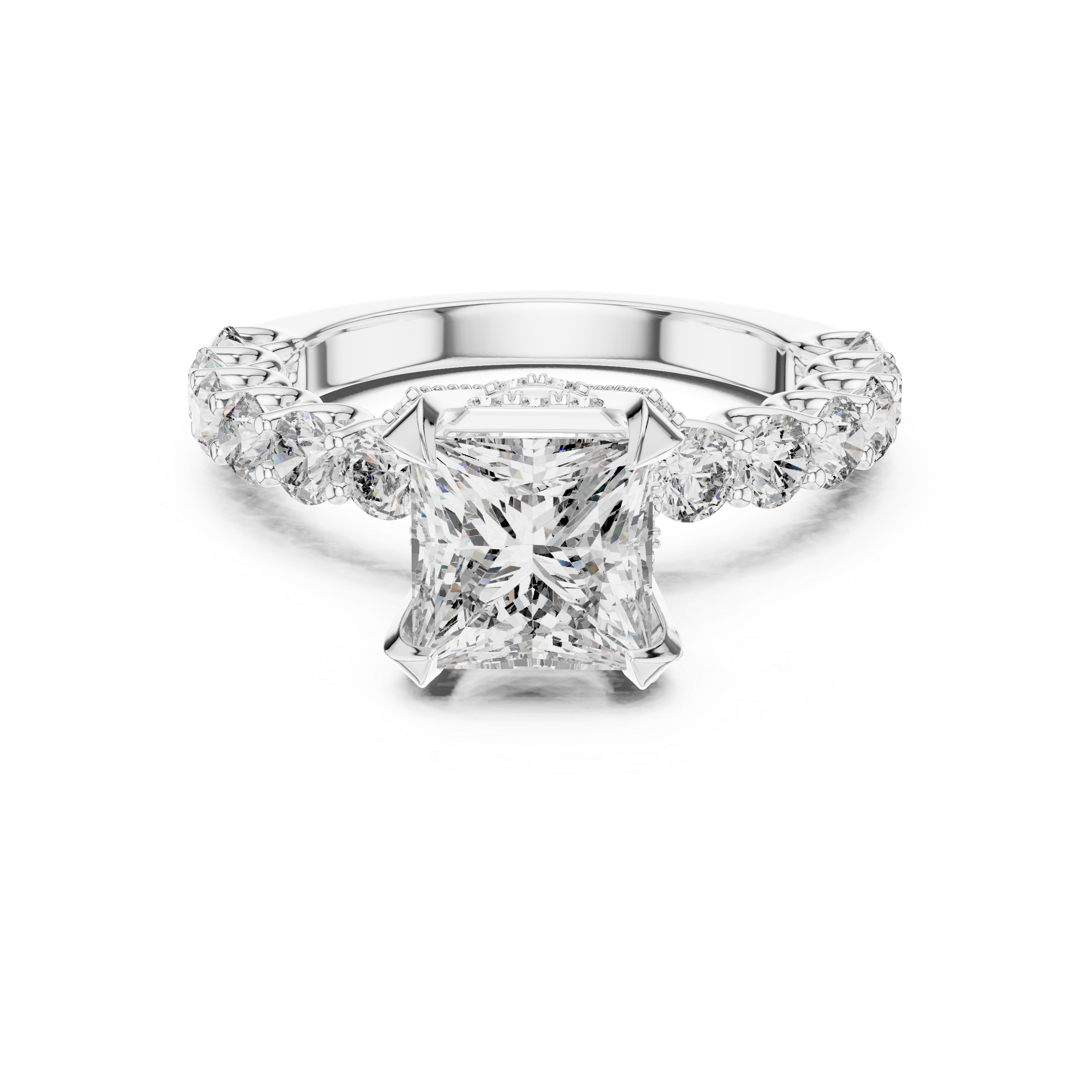 Princess Cut Dazzling Diamond Engagement Ring