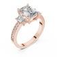 Emerald Cut Three Stone Engagement Ring