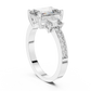 Emerald Cut Three Stone Engagement Ring