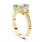 Emerald Cut Three Stone Engagement Ring