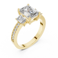 Emerald Cut Three Stone Engagement Ring