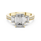 Emerald Cut Three Stone Engagement Ring