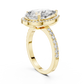Lab Diamond Pear Cut Halo Engagement RIng