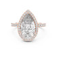 Lab Diamond Pear Cut Halo Engagement RIng