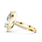 Lab Diamond Pear Cut Halo Engagement RIng