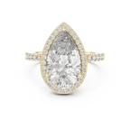 Lab Diamond Pear Cut Halo Engagement RIng