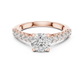 Round Cut Diamond Solitaire Accent Engagement Ring
