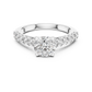 Round Cut Diamond Solitaire Accent Engagement Ring