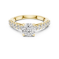 Round Cut Diamond Solitaire Accent Engagement Ring