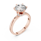 Round Solitaire Engagement Ring With Lab Diamond