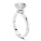 Round Solitaire Engagement Ring With Lab Diamond