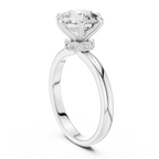 Round Solitaire Engagement Ring With Lab Diamond