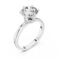 Round Solitaire Engagement Ring With Lab Diamond