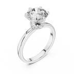 Round Solitaire Engagement Ring With Lab Diamond