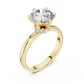 Round Solitaire Engagement Ring With Lab Diamond