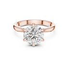 Round Solitaire Engagement Ring With Lab Diamond