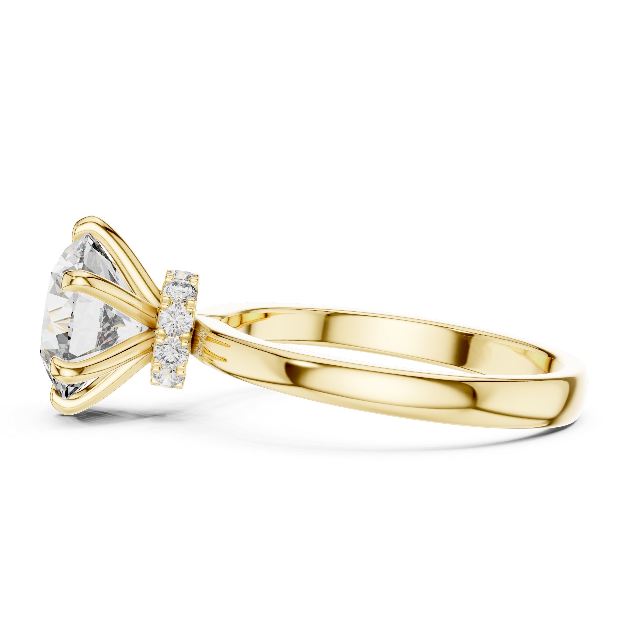 Round Solitaire Engagement Ring With Lab Diamond