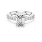 Emerald Cut Hidden Halo Diamond Engagement Ring