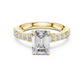 Emerald Cut Hidden Halo Diamond Engagement Ring