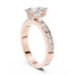 Lab Diamond Hidden Halo Pear Engagement Ring
