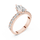 Lab Diamond Hidden Halo Pear Engagement Ring