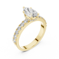 Lab Diamond Hidden Halo Pear Engagement Ring