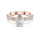 Lab Diamond Hidden Halo Pear Engagement Ring