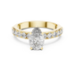 Lab Diamond Hidden Halo Pear Engagement Ring