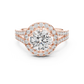 Lab Diamond Round Cut Double Shank Engagement Ring