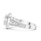 Lab Diamond Round Cut Double Shank Engagement Ring