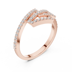 Round Cut Lab Diamond Unique Engagement Ring