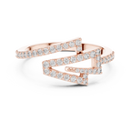 Round Cut Lab Diamond Unique Engagement Ring