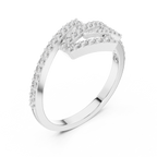 Round Cut Lab Diamond Unique Engagement Ring