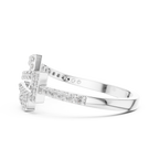 Round Cut Lab Diamond Unique Engagement Ring