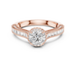 Round And Bag Solitaire Diamond Engagement Ring