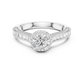 Round And Bag Solitaire Diamond Engagement Ring