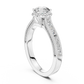 Round And Bag Solitaire Diamond Engagement Ring