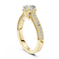 Round And Bag Solitaire Diamond Engagement Ring