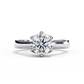 Round Cut Lab Diamond Solitaire Engagement Ring