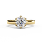 Round Cut Lab Diamond Solitaire Engagement Ring