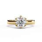 Round Cut Lab Diamond Solitaire Engagement Ring