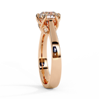 Round Cut Lab Diamond Solitaire Engagement Ring