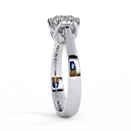 Round Cut Lab Diamond Solitaire Engagement Ring