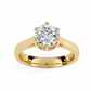 Round Cut Lab Diamond Solitaire Engagement Ring