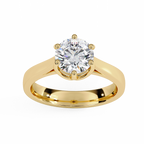 Round Cut Lab Diamond Solitaire Engagement Ring