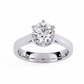Round Cut Lab Diamond Solitaire Engagement Ring