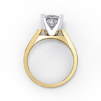 Princess Cut Lab Diamond Open Gallery Solitaire Ring