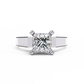 Princess Cut Lab Diamond Open Gallery Solitaire Ring