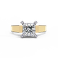 Princess Cut Lab Diamond Open Gallery Solitaire Ring