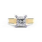 Princess Cut Lab Diamond Open Gallery Solitaire Ring